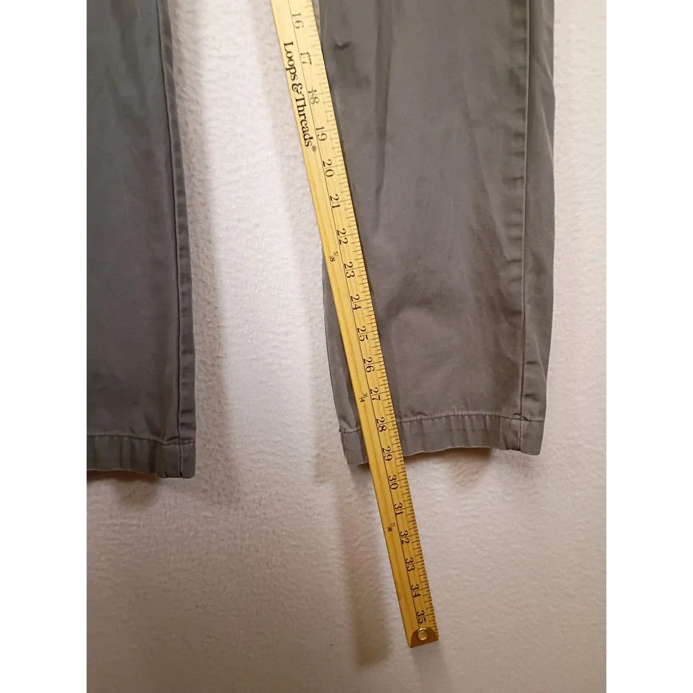 Business Casual Banana Republic Mens 35x32 Gray Aiden Slim Fit Chino Pants